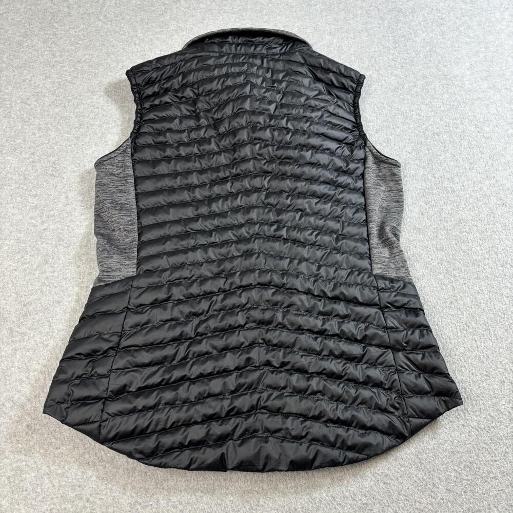 Nike Golf Vest Womens Medium Black Gray AeroLoft Quilted Insulated Zip Pockets - Picture 2 of 7